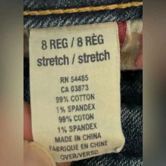 American Eagle Outfitters womens double button cropped 99/1 cotton/spandex sz 8 - Picture 4 of 5